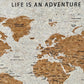 Life is an Adventure Travel Map