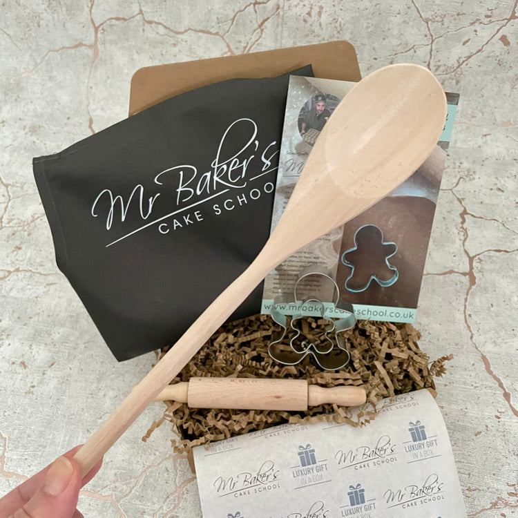 Childrens wooden mixing spoon