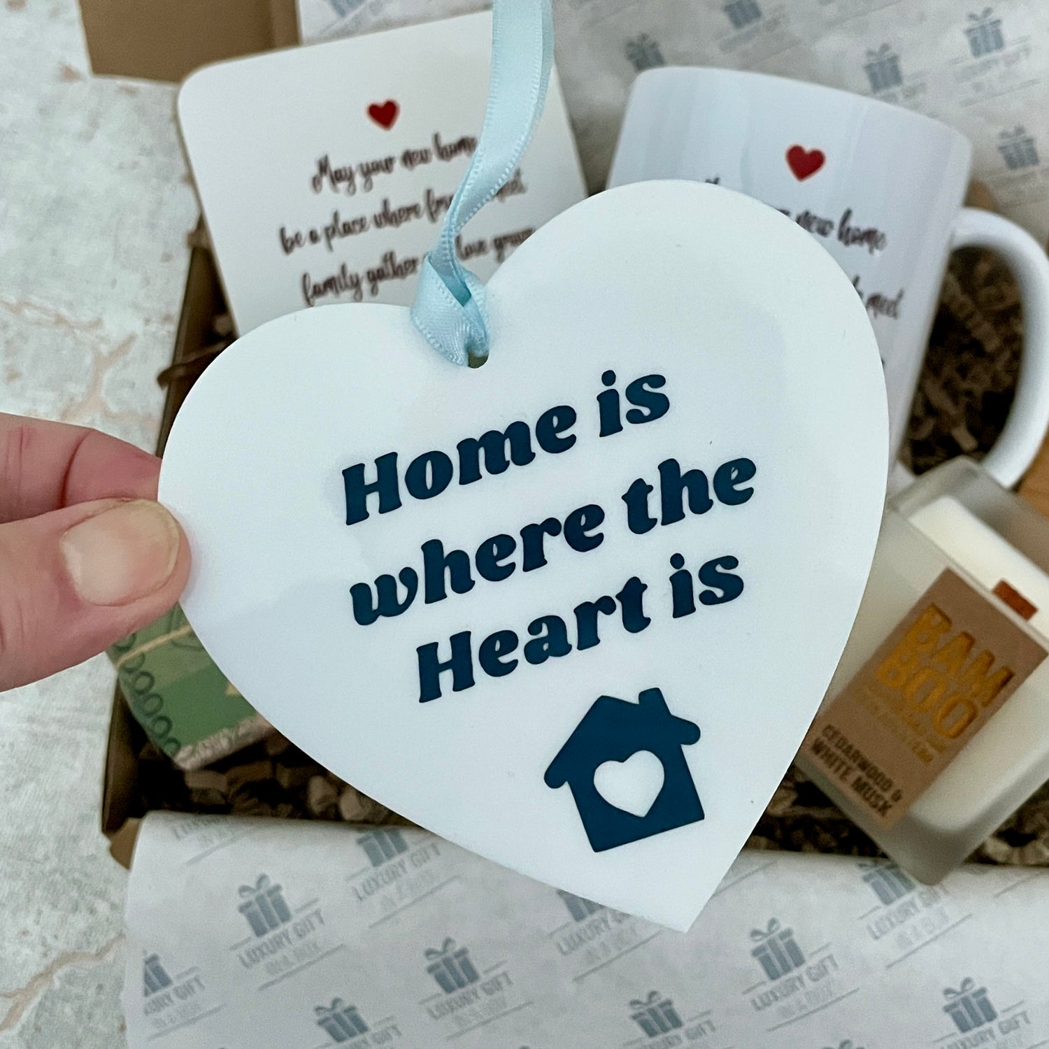 Home is Where the Heart Is Hanging Heart Message