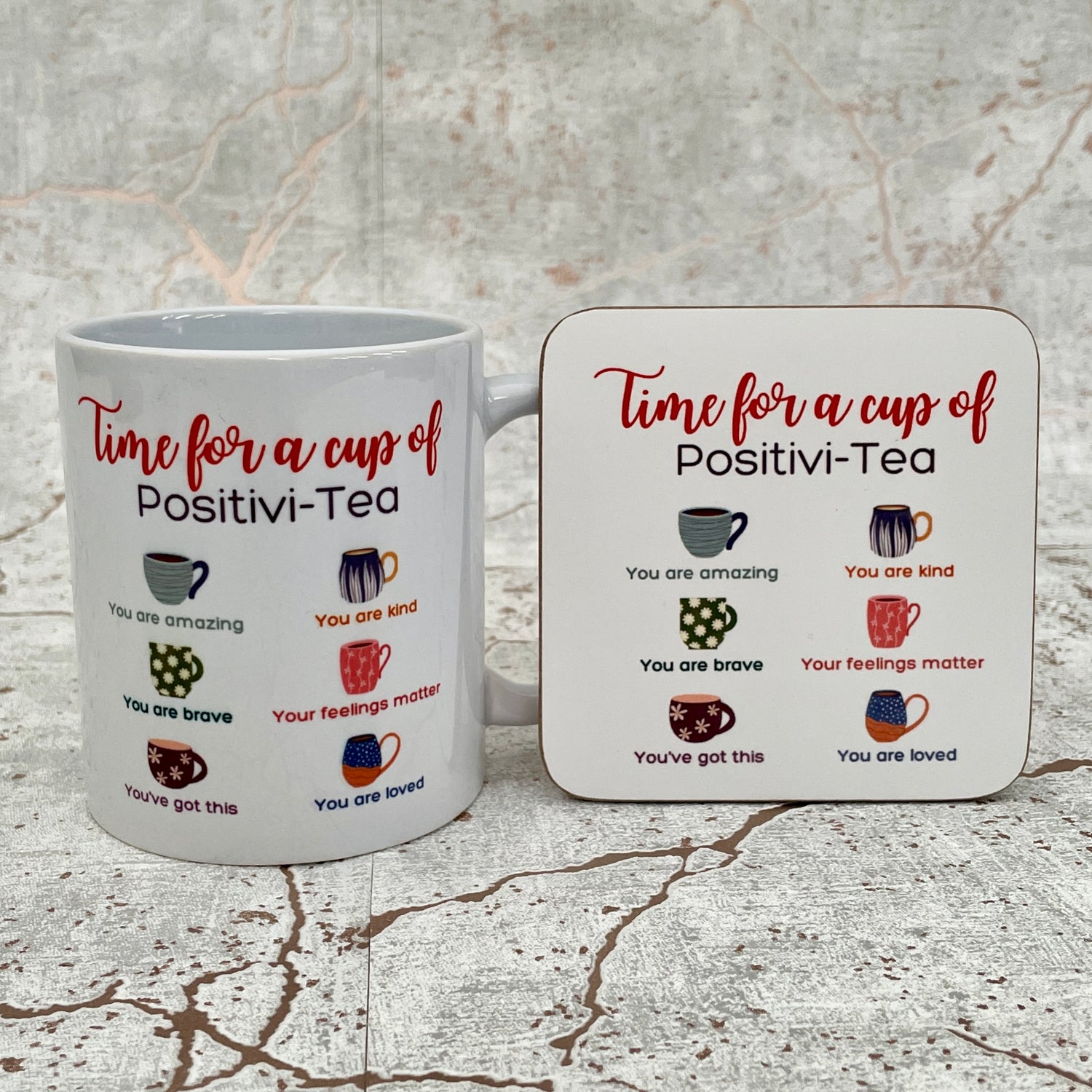 Time For Tea Mug and Coaster Gift Set