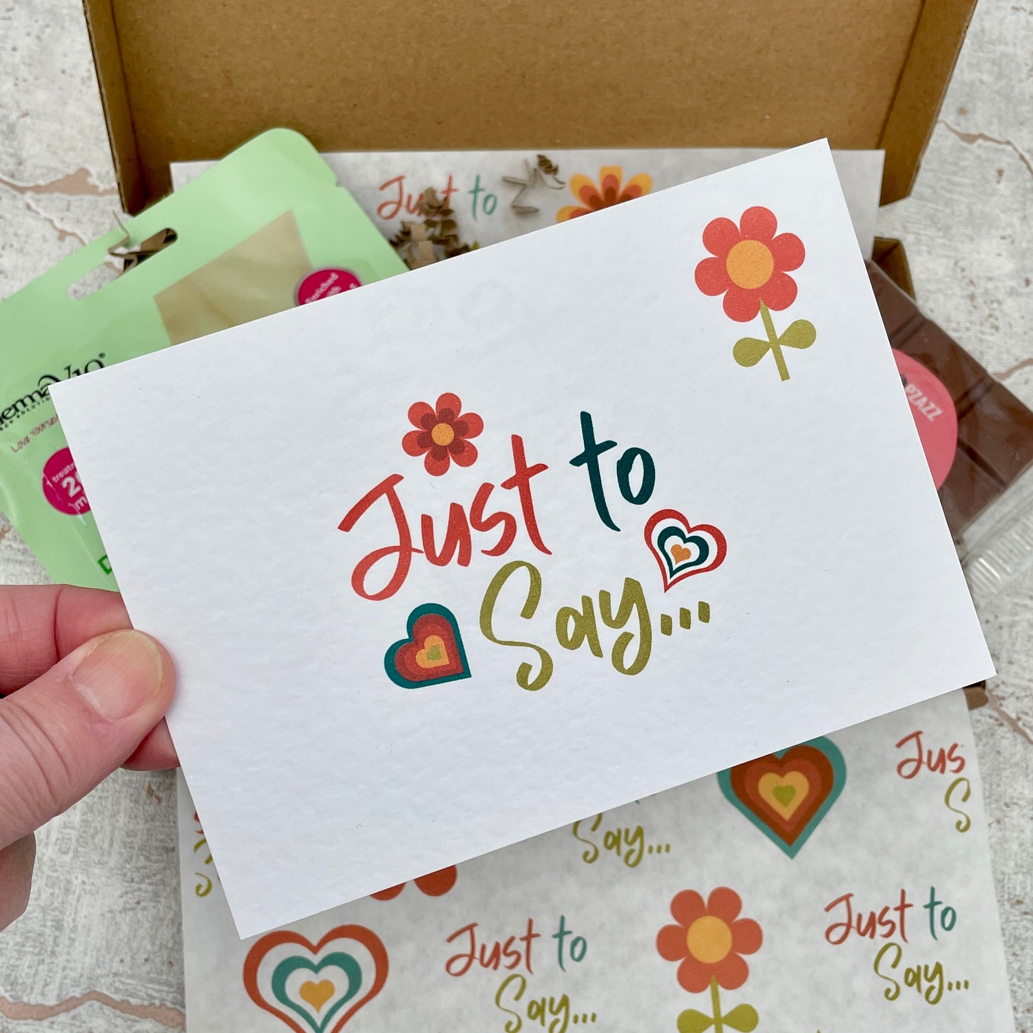 "Just to Say..." A6 Card