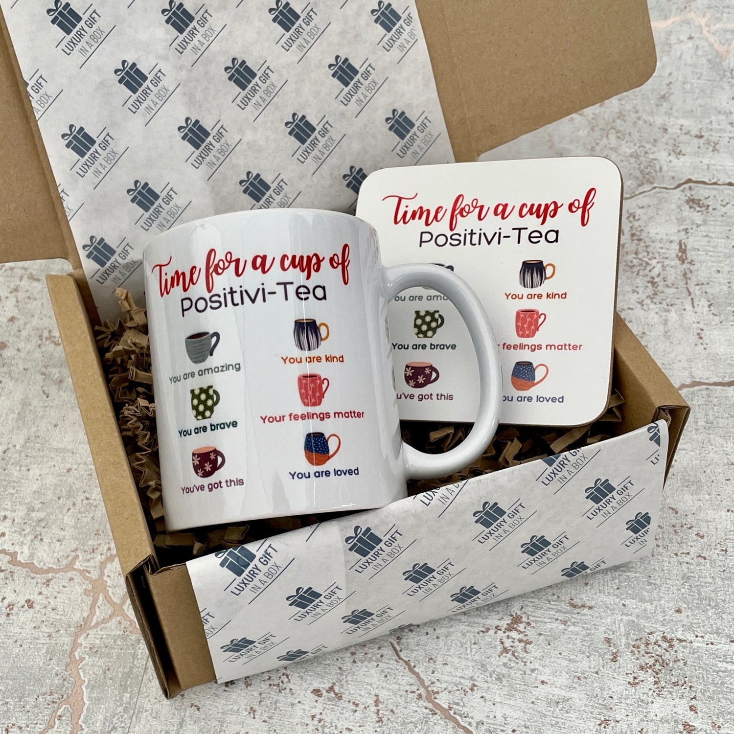 Time For Tea Mug and Coaster Gift Box 
